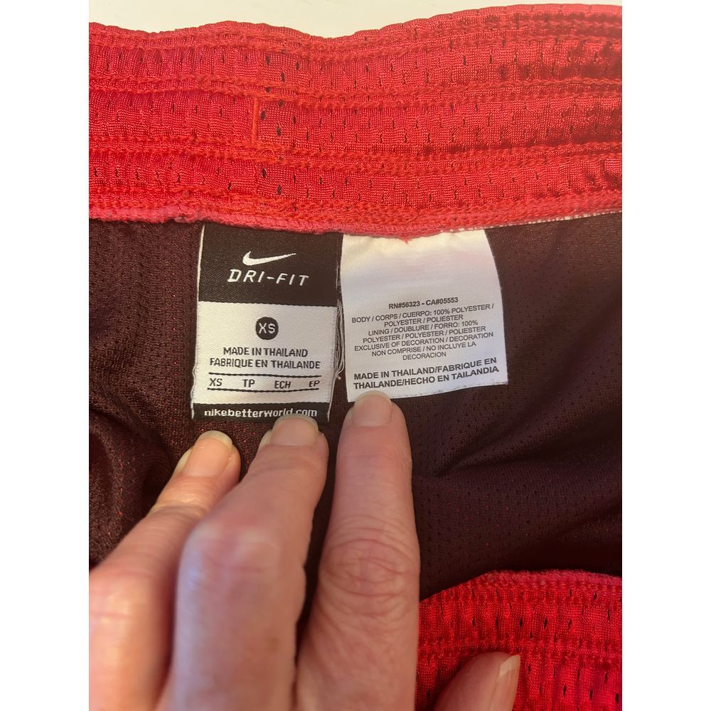 Nike Woman's Red & White Shorts XS Dri-Fit - Picture 4 of 4